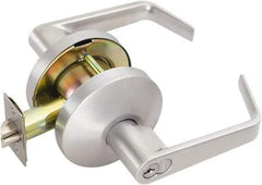 Falcon - Medium Duty Classroom Lever Lockset - 2-3/4" Back Set, For Best/ Falcon I/C-Core Cylinder, Satin Chrome Finish - Industrial Tool & Supply