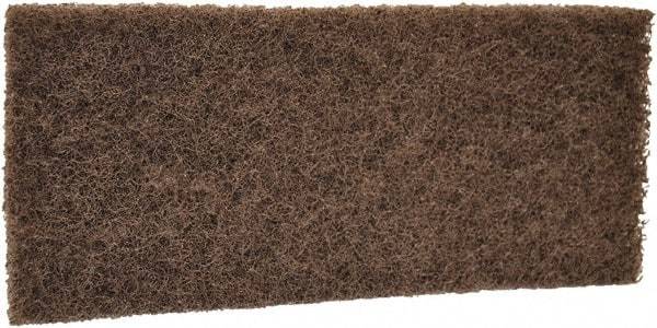 Remco - 10" Long x 4-1/2" Wide x 15/16" Thick Scouring Pad - Heavy-Duty, Brown - Industrial Tool & Supply