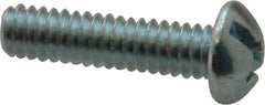Value Collection - 1/4-20 UNC, 1" Length Under Head Slotted/Phillips Drive Machine Screw - Round Head, Grade J82 Steel, Zinc-Plated Finish, Without Washer - Industrial Tool & Supply
