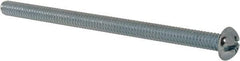 Value Collection - 1/4-20 UNC, 4" Length Under Head Slotted/Phillips Drive Machine Screw - Round Head, Grade J82 Steel, Zinc-Plated Finish, Without Washer - Industrial Tool & Supply