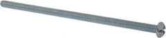 Value Collection - 1/4-20 UNC, 6" Length Under Head Slotted/Phillips Drive Machine Screw - Round Head, Grade J82 Steel, Zinc-Plated Finish, Without Washer - Industrial Tool & Supply