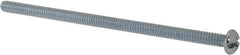 Value Collection - #10-24 UNC, 4" Length Under Head Slotted/Phillips Drive Machine Screw - Round Head, Grade 2 Steel, Zinc-Plated Finish, Without Washer - Industrial Tool & Supply
