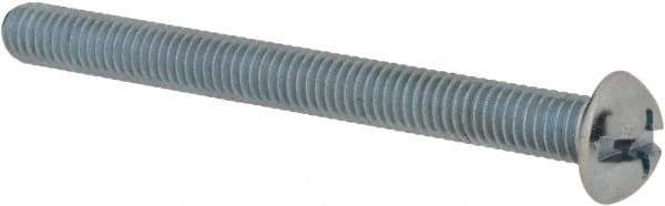 Value Collection - #10-32 UNF, 2" Length Under Head Slotted/Phillips Drive Machine Screw - Round Head, Grade 2 Steel, Zinc-Plated Finish, Without Washer - Industrial Tool & Supply