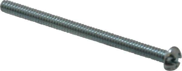 Value Collection - #6-32 UNC, 2" Length Under Head Slotted/Phillips Drive Machine Screw - Round Head, Grade J82 Steel, Zinc-Plated Finish, Without Washer - Industrial Tool & Supply