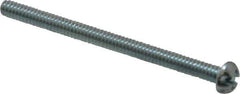 Value Collection - #6-32 UNC, 2" Length Under Head Slotted/Phillips Drive Machine Screw - Round Head, Grade J82 Steel, Zinc-Plated Finish, Without Washer - Industrial Tool & Supply