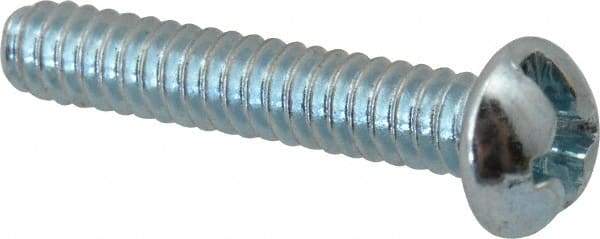 Value Collection - #6-32 UNC, 3/4" Length Under Head Slotted/Phillips Drive Machine Screw - Round Head, Grade J82 Steel, Zinc-Plated Finish, Without Washer - Industrial Tool & Supply