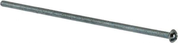 Value Collection - #6-32 UNC, 4" Length Under Head Slotted/Phillips Drive Machine Screw - Round Head, Grade J82 Steel, Zinc-Plated Finish, Without Washer - Industrial Tool & Supply