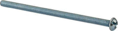 Value Collection - #8-32 UNC, 3" Length Under Head Slotted/Phillips Drive Machine Screw - Round Head, Grade J82 Steel, Zinc-Plated Finish, Without Washer - Industrial Tool & Supply