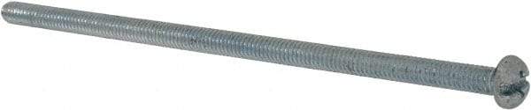 Value Collection - #8-32 UNC, 4" Length Under Head Slotted/Phillips Drive Machine Screw - Round Head, Grade J82 Steel, Zinc-Plated Finish, Without Washer - Industrial Tool & Supply
