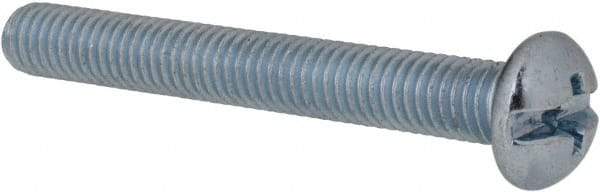 Value Collection - #10-32 UNF, 1-1/2" Length Under Head Slotted/Phillips Drive Machine Screw - Round Head, Grade 2 Steel, Zinc-Plated Finish, Without Washer - Industrial Tool & Supply