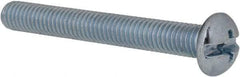 Value Collection - #10-32 UNF, 1-1/2" Length Under Head Slotted/Phillips Drive Machine Screw - Round Head, Grade 2 Steel, Zinc-Plated Finish, Without Washer - Industrial Tool & Supply