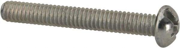 Value Collection - #8-32 UNC, 1-1/4" Length Under Head Slotted/Phillips Drive Machine Screw - Round Head, Grade J82 Steel, Zinc-Plated Finish, Without Washer - Industrial Tool & Supply