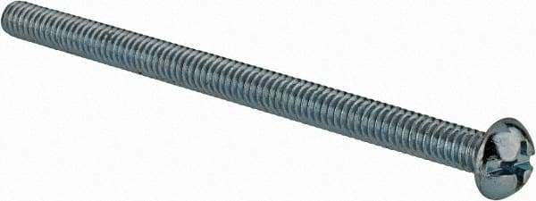 Value Collection - #8-32 UNC, 2-1/2" Length Under Head Slotted/Phillips Drive Machine Screw - Round Head, Grade J82 Steel, Zinc-Plated Finish, Without Washer - Industrial Tool & Supply