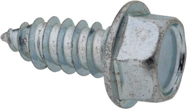 Value Collection - 3/8" Hex Head Sheet Metal Screw - Steel, 1" Length Under Head, Grade 2 - Industrial Tool & Supply