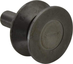 Osborn International - 2-1/2" Roller Diam x 1-5/16" Width, 3/4" Stud Diam x 1-3/4" Length, V Grooved Concentric Stud - Steel, 7/8" Thread Length, 3/4-16 Thread, 3-1/16" OAL, 1,100 Lb Dynamic Cap - Industrial Tool & Supply