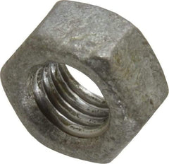 Value Collection - 5/16-18 UNC Steel Right Hand Hex Nut - 1/2" Across Flats, 17/64" High, Hot Dipped Galvanized Finish - Industrial Tool & Supply