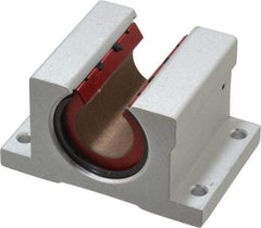 Pacific Bearing - 3/4" ID, 2-3/4" OAW x 2.063" OAL x 2.188" OAH Open Pillow Block - 1,905 Lb Static Cap, 2-3/8" Btw Mnt Hole Ctrs, 0.937" Base-to-Ctr Ht, Aluminum - Industrial Tool & Supply