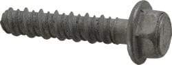 Red Head - 3/8" Diam, 1-3/4" Length Under Head, Hex Drive, Concrete Screw & Masonry Fastener - Steel, Zinc-Plated Finish - Industrial Tool & Supply