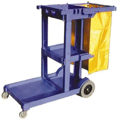 PRO-SOURCE - Polyethylene Janitor Cart - 20" Width - Industrial Tool & Supply