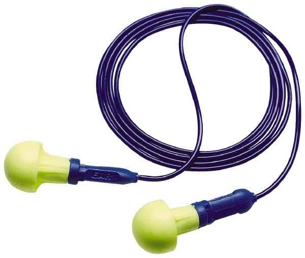 3M - Reusable, Corded, 28 dB Earplugs - Yellow, 200 Pairs - Industrial Tool & Supply