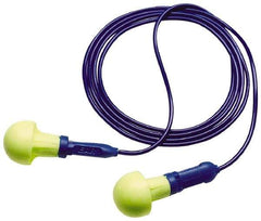 3M - Reusable, Corded, 28 dB Earplugs - Yellow, 200 Pairs - Industrial Tool & Supply