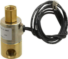 KIP - 1/4" Port, Direct Acting, Brass Solenoid Valve - Normally Open, 140 Max PSI, Buna-N Seal - Industrial Tool & Supply