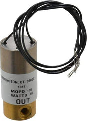 KIP - 10-32 Port, Direct Acting, Brass Solenoid Valve - Normally Closed, 100 Max PSI, Buna-N Seal - Industrial Tool & Supply