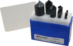 M.A. Ford - 7 Piece, 3/16 to 1" Head Diam, 90° Included Angle, Single End Countersink Set - Industrial Tool & Supply