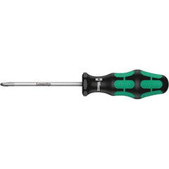 Wera - #1 Point, 3-1/8" Blade Length Posidrive Screwdriver - 298mm OAL - Industrial Tool & Supply
