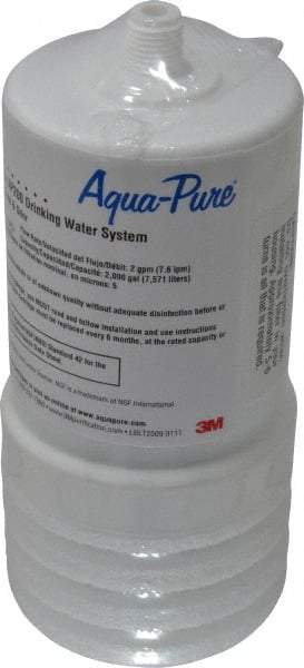 3M Aqua-Pure - 3-1/16" OD, 5µ, Cellulose Fiber 2/Pk. Replacement Cartridge for AP200 - 6-15/16" Long, Reduces Sediments, Tastes, Odors & Chlorine - Industrial Tool & Supply