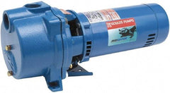 Goulds Pumps - 230 Volt, 17.2 Amp, 1 Phase, 3 HP, Self Priming Centrifugal Pump - 48J Frame, 1-1/2 Inch Inlet, 46 Head Pressure, 105 Max GPM, ODP Motor, Cast Iron Housing, Noryl Impeller, 107 Ft. Shut Off, Carbon Ceramic Mechanical Seal - Industrial Tool & Supply