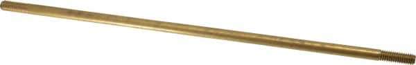 Made in USA - 12" Long, 5/16-18 Thread, Float Valve Rod - Brass, 1/2" Thread Length - Industrial Tool & Supply