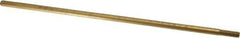 Made in USA - 12" Long, 5/16-18 Thread, Float Valve Rod - Brass, 1/2" Thread Length - Industrial Tool & Supply