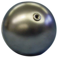Made in USA - 3-1/2" Diam, Spherical, Internal Connection, Metal Float - 1/4-20 Thread, Stainless Steel, 700 Max psi, 24 Gauge - Industrial Tool & Supply