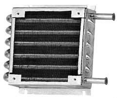 Lytron - 3/8" Tube OD, 1 Fan Mount, Liquid-To-Air Stainless Steel Tubed Process Equipment Heat Exchanger - Deionized Water Cooler, Corrosive Liquid Cooler, 5.8" High x 7.8" Wide x 1.8" Deep, 1,140 BTU/Hr, 400°F Max - Industrial Tool & Supply