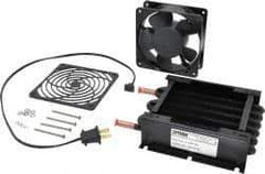 Lytron - 3/8" Tube OD, 1 Fan Mount, Liquid-To-Air Copper Tubed Process Equipment Heat Exchanger - Water Cooler, 5.8" High x 7.8" Wide x 1.8" Deep, 1,140 BTU/Hr, 400°F Max - Industrial Tool & Supply