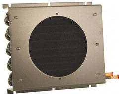 Lytron - 3/8" Tube OD, 1 Fan Mount, Liquid-To-Air Copper Tubed Process Equipment Heat Exchanger - Water Cooler, 9" High x 11.9" Wide x 2.5" Deep, 3,080 BTU/Hr, 400°F Max - Industrial Tool & Supply