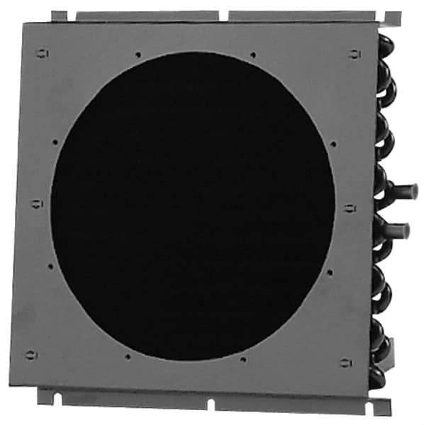 Lytron - 1/2" Tube OD, 1 Fan Mount, Liquid-To-Air Copper Tubed Process Equipment Heat Exchanger - Water Cooler, 12" High x 12.9" Wide x 2.1" Deep, 4,500 BTU/Hr, 400°F Max - Industrial Tool & Supply