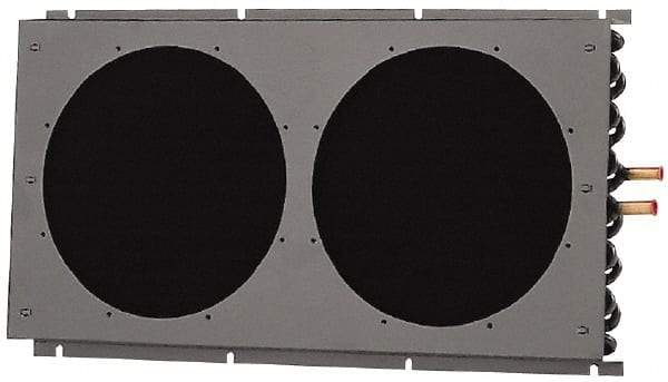 Lytron - 1/2" Tube OD, 2 Fan Mount, Liquid-To-Air Copper Tubed Process Equipment Heat Exchanger - Water Cooler, 12" High x 22.9" Wide x 2.1" Deep, 6,640 BTU/Hr, 400°F Max - Industrial Tool & Supply
