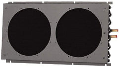 Lytron - 1/2" Tube OD, 2 Fan Mount, Liquid-To-Air Copper Tubed Process Equipment Heat Exchanger - Water Cooler, 12" High x 22.9" Wide x 2.1" Deep, 6,640 BTU/Hr, 400°F Max - Industrial Tool & Supply