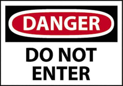 NMC - "Danger - Do Not Enter", 20" Long x 28" Wide, Rigid Plastic Safety Sign - Rectangle, 0.05" Thick, Use for Security & Admittance - Industrial Tool & Supply