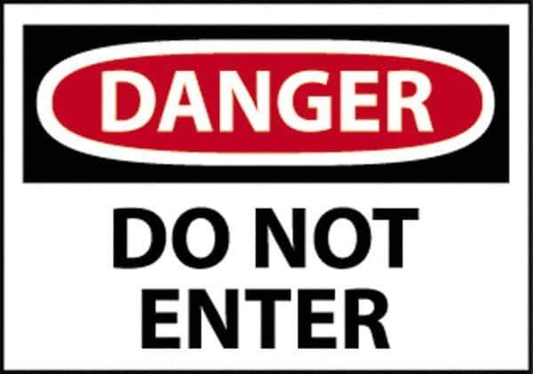 NMC - "Danger - Do Not Enter", 20" Long x 28" Wide, Aluminum Safety Sign - Rectangle, 0.04" Thick, Use for Security & Admittance - Industrial Tool & Supply