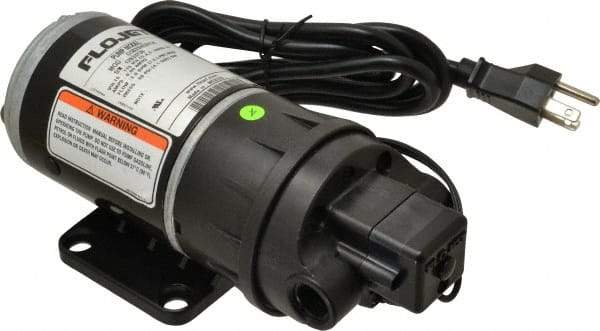 FloJet - 1/10 HP, 3/8 Inlet Size, 3/8 Outlet Size, Duplex II Demand Diaphragm pump, Diaphragm Spray Pump - 115 Input Voltage, Santoprene, Polypropylene, 2500 Max RPM, NPTF - Industrial Tool & Supply