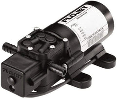 FloJet - 3/8 Inlet Size, 3/8 Outlet Size, Demand Switch 40 PSI, Diaphragm Spray Pump - 12 Input Voltage, Santoprene, Polypropylene, 1.00 Max GPM, Barbed - Industrial Tool & Supply