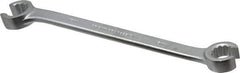 Proto - 15 x 17mm, Chrome Finish, Open End Flare Nut Wrench - 12 Points, 8" OAL, Steel, Double End Head - Industrial Tool & Supply