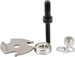 Amana Tool - 1-7/8" Cut Diam, 1/8" Length of Cut, 3 Flute Slotting Edge Profile Router Bit - Carbide-Tipped, 1/4" Shank Diam, 2-3/8" OAL, Uncoated - Industrial Tool & Supply