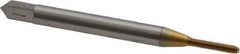 OSG - #0-80 UNF H3 Thread Limit Modified Bottoming Thread Forming Tap - Cobalt, TiN Finish, 1-5/8" OAL, 5/16" Thread Length, Right Hand Thread, Series HY-PRO NRT - Exact Industrial Supply