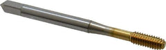 OSG - #8-32 UNC H5 Thread Limit Modified Bottoming Thread Forming Tap - Cobalt, TiN Finish, 2-1/8" OAL, 3/4" Thread Length, Right Hand Thread, Series HY-PRO NRT - Exact Industrial Supply