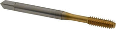 OSG - #10-24 UNC H4 Thread Limit Modified Bottoming Thread Forming Tap - Cobalt, TiN Finish, 2-3/8" OAL, 7/8" Thread Length, Right Hand Thread, Series HY-PRO NRT - Exact Industrial Supply