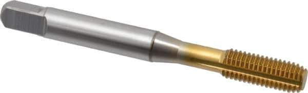 OSG - 1/4-28 UNF H4 Thread Limit Modified Bottoming Thread Forming Tap - Cobalt, TiN Finish, 2-1/2" OAL, 1" Thread Length, Right Hand Thread, Series HY-PRO NRT - Exact Industrial Supply